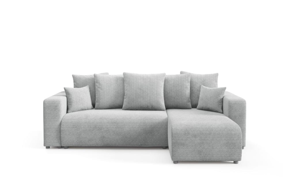 Furnisell Ecksofa mit Schlaffunktion Grau style modern Grau Pes - Polyester