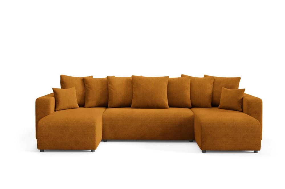 Furnisell Ecksofa mit Schlaffunktion Gelb style modern Gelb Pes - Polyester