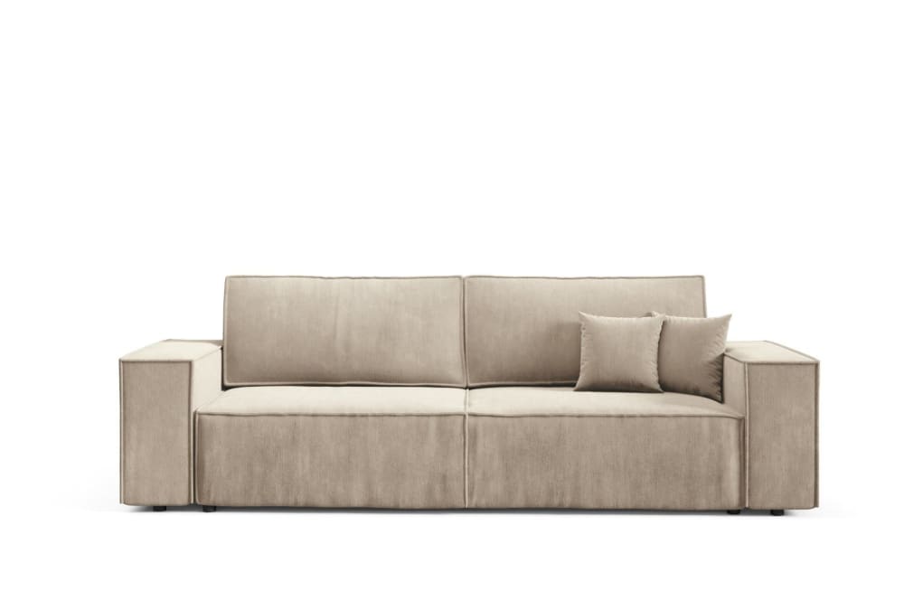 Furnisell Schlafsofa mit Bettkasten sandfarben style modern Beige Pes - Polyester