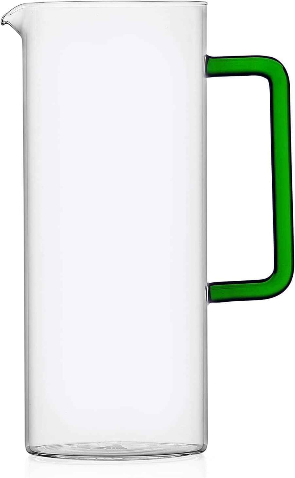 Ichendorf Milano Handgefertigter Krug aus Glas, transparent/grün, 1200 ml - Glas