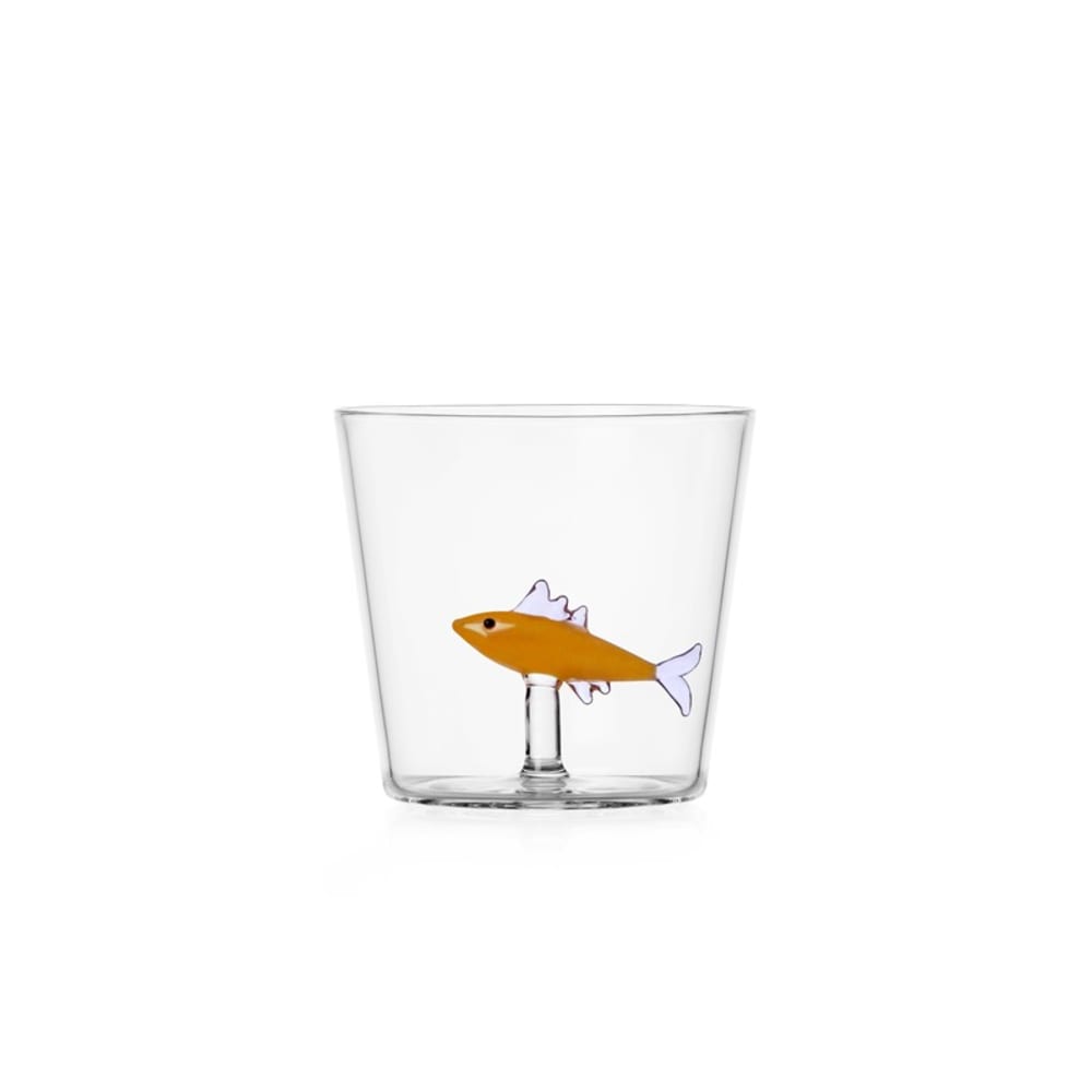 Ichendorf Milano Trinkglas aus Borosilikatglas, Sardine, bernsteinfarben, 350 ml orange