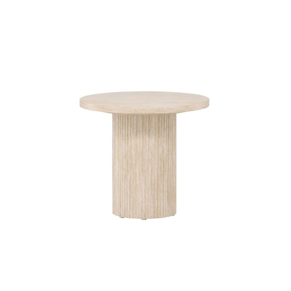 Table d'appoint ronde - travertin