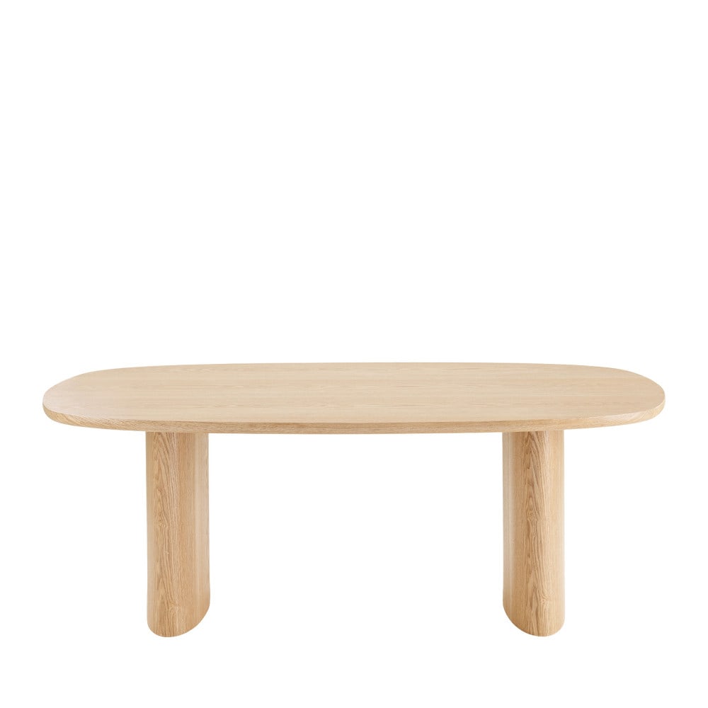 Table à manger 8 personnes ovale en bois - Bois clair