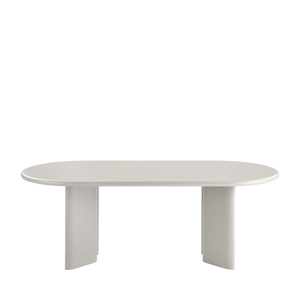 Table à manger 10 personnes ovale en bois - Grège