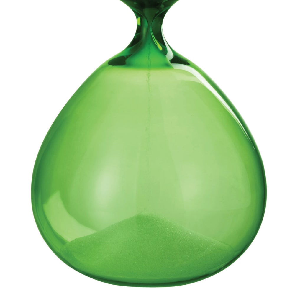 Grand sablier de décoration vert en verre 30 cm - Maisons du Monde