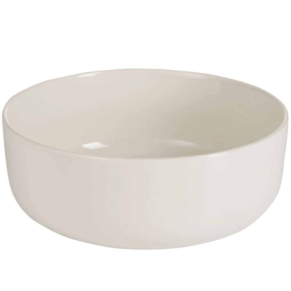 Grand bol à rebord en porcelaine blanche