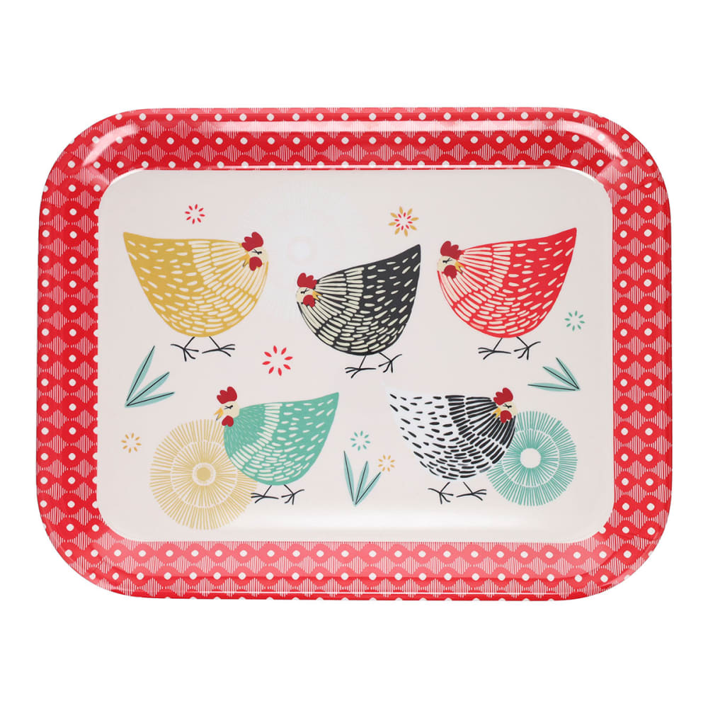 Plateau en mélamine les cocottes 38 cm