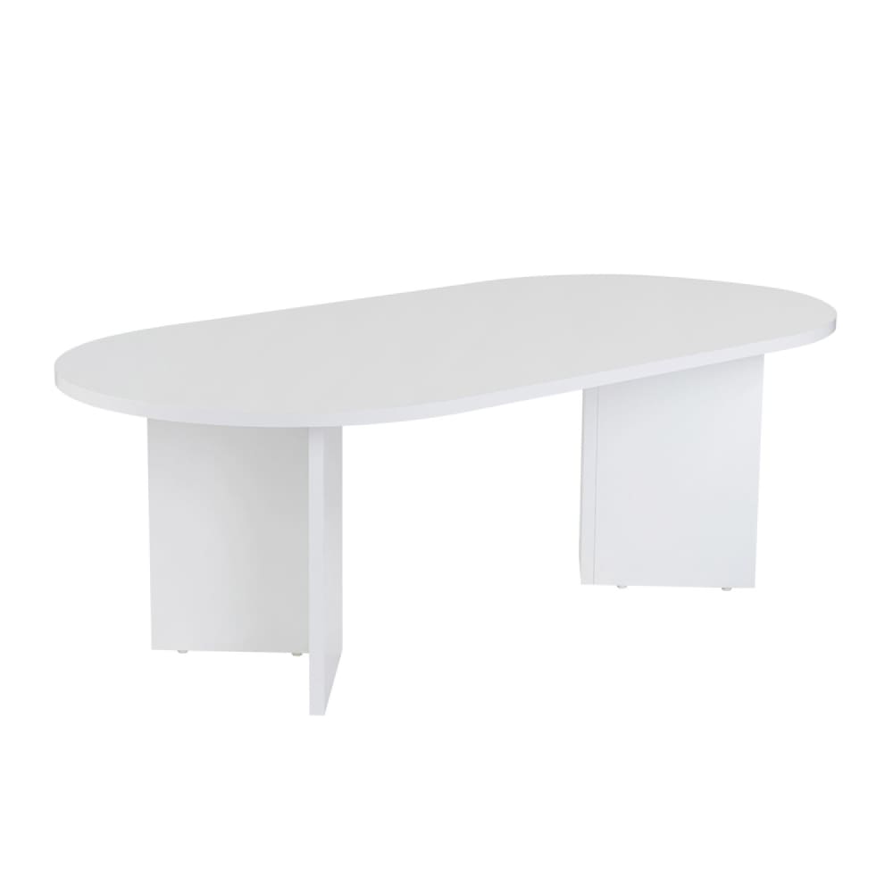 Table basse ovale blanche 119x60cm