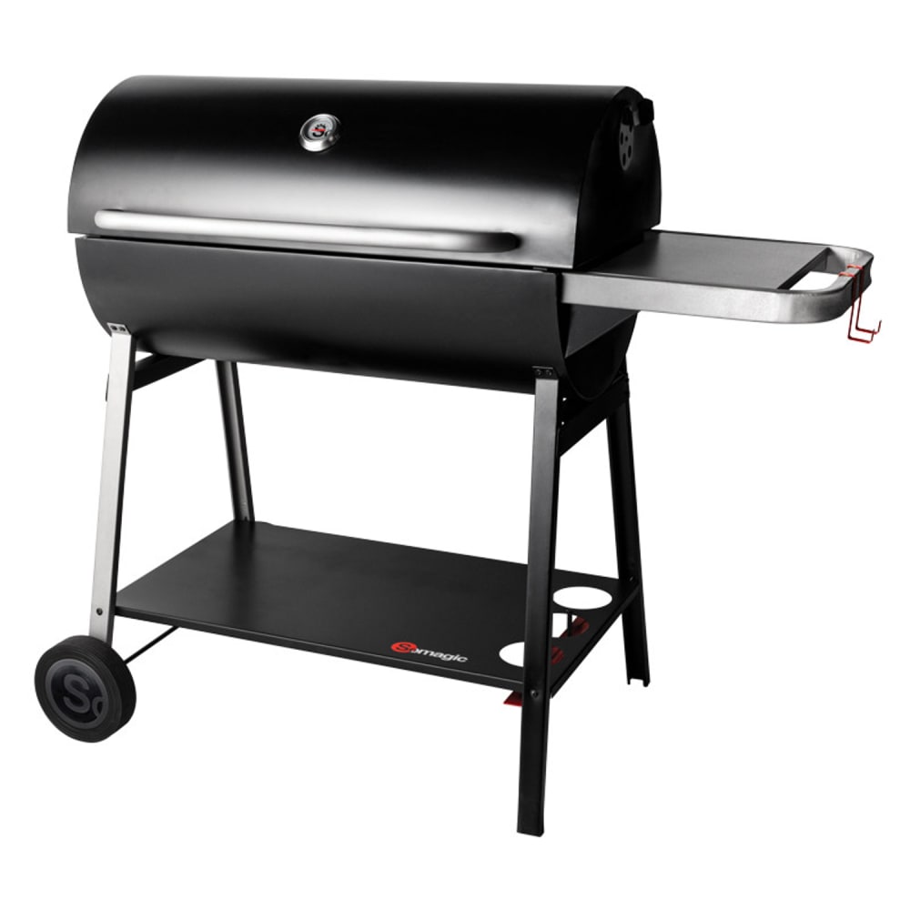 Barbecue au charbon de bois ave capot et tablette latérale