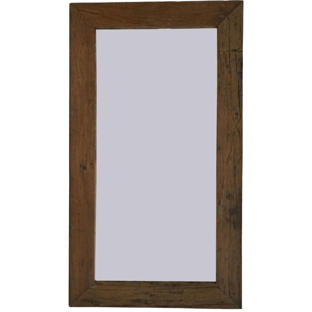 Trademark Living Wandspiegel Laco 124cm, Holzrahmen Braun Glas