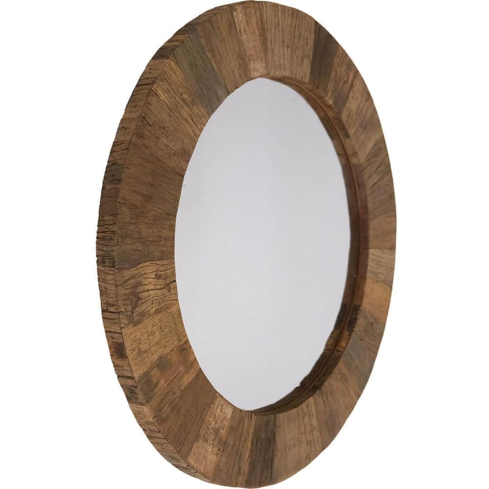 Trademark Living Wandspiegel Laco rund Ø75cm, Braun Braun Glas