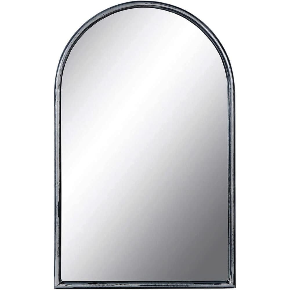 Trademark Living Spiegel Luke mit gebogenem Oberteil, Silber Silber Glas