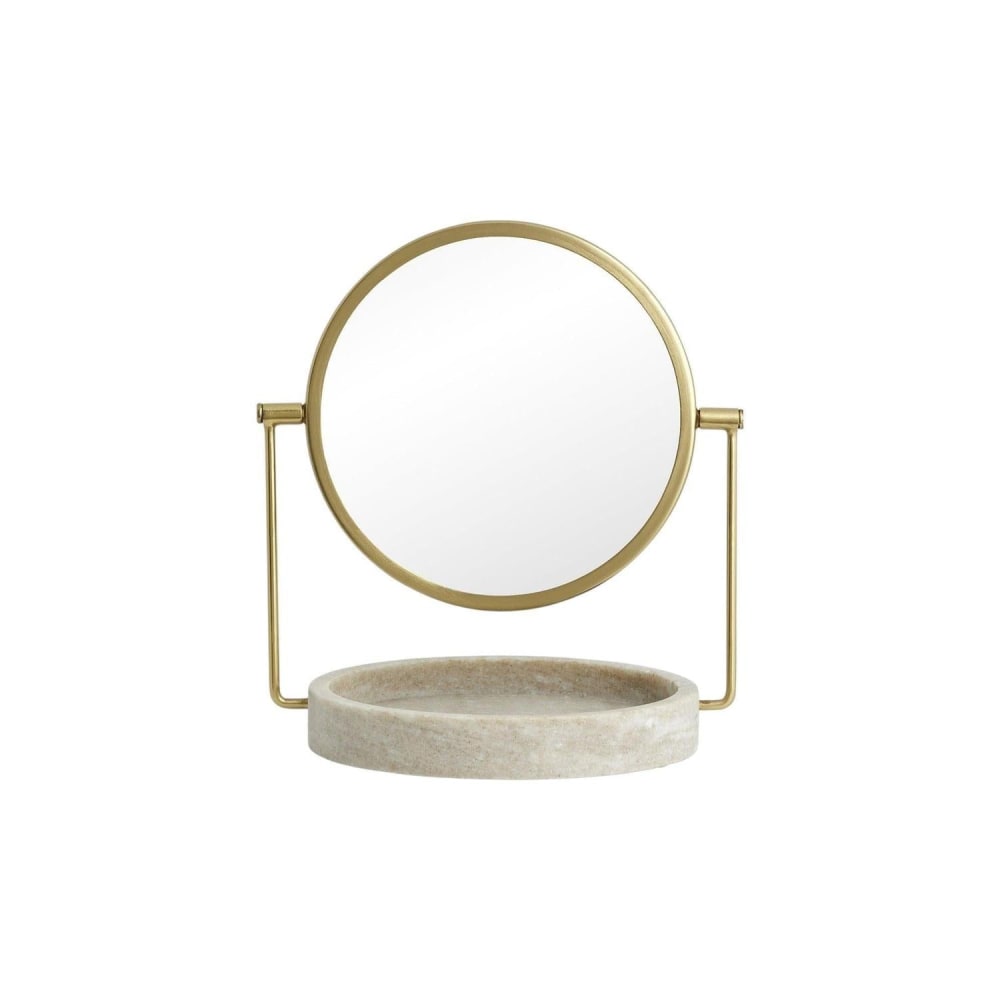 Nordal Tischspiegel HAJA, goldenes Finish - Glas