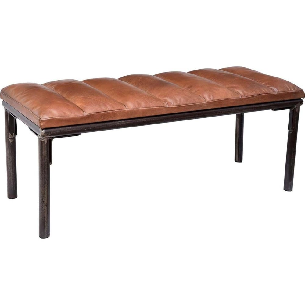 Trademark Living Lederbank Sean Braun Leder