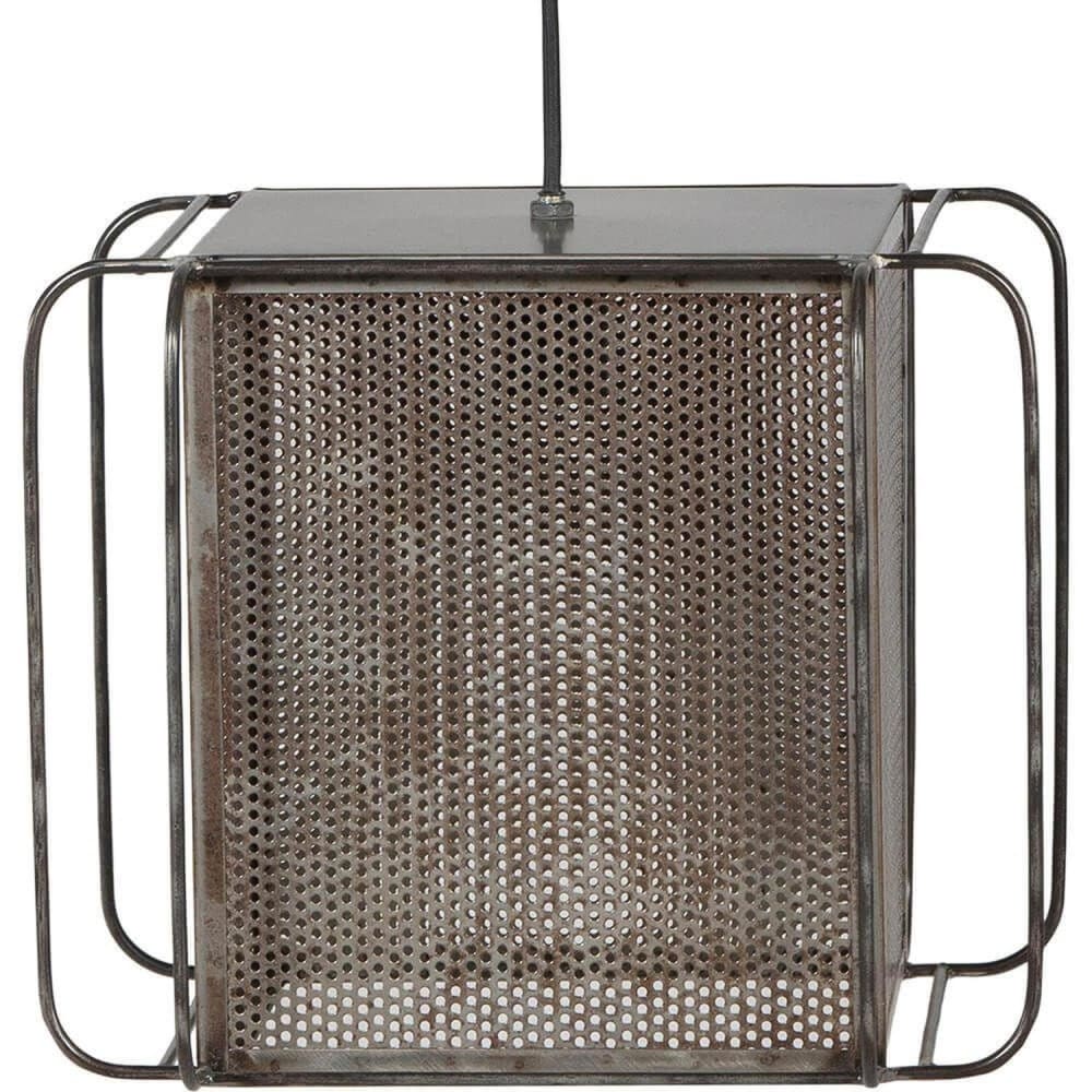 Trademark Living Hängelampe Torch aus Eisen, L Silber Metall