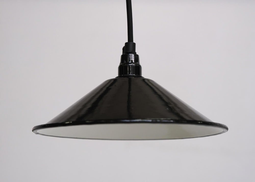 Hängelampe Enamel, Schwarz - Maisons Du Monde
