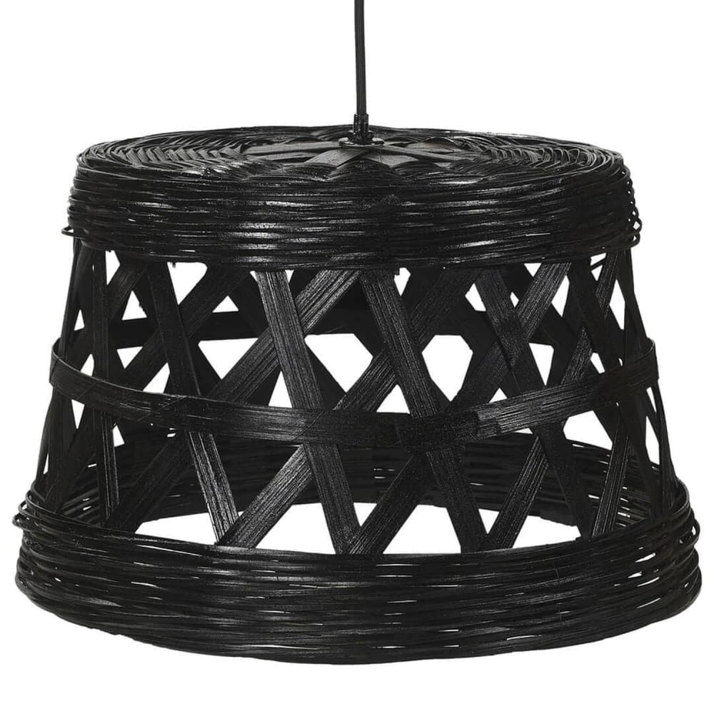Trademark Living Hängelampe Tulda, S Schwarz Bambus