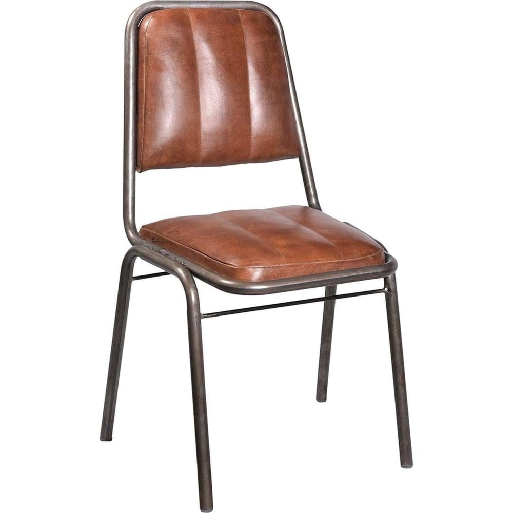 2er-Set Esszimmerstühle Brooklyn, Leder Braun - Maisons Du Monde