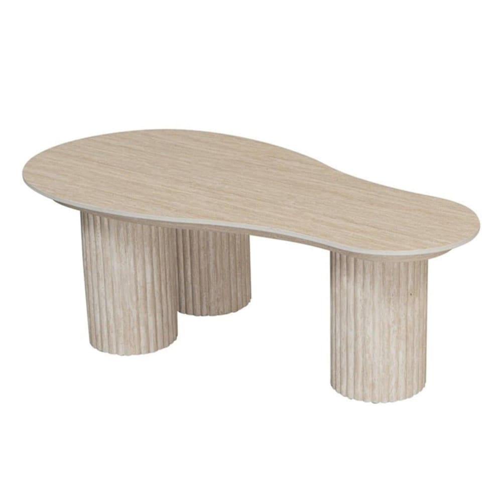 Pole to Pole Couchtisch Craft mit Keramik-Platte, Travertin Optik Beige Keramik