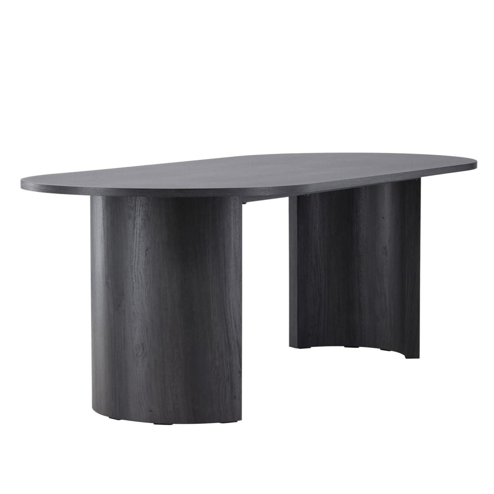 Vind Esstisch Grundsund 220*100cm, Schwarz Schwarz Spanplatte
