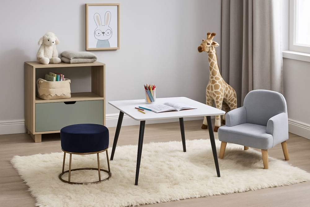 Kindertisch 80*60cm XXS, Weiß - Maisons Du Monde