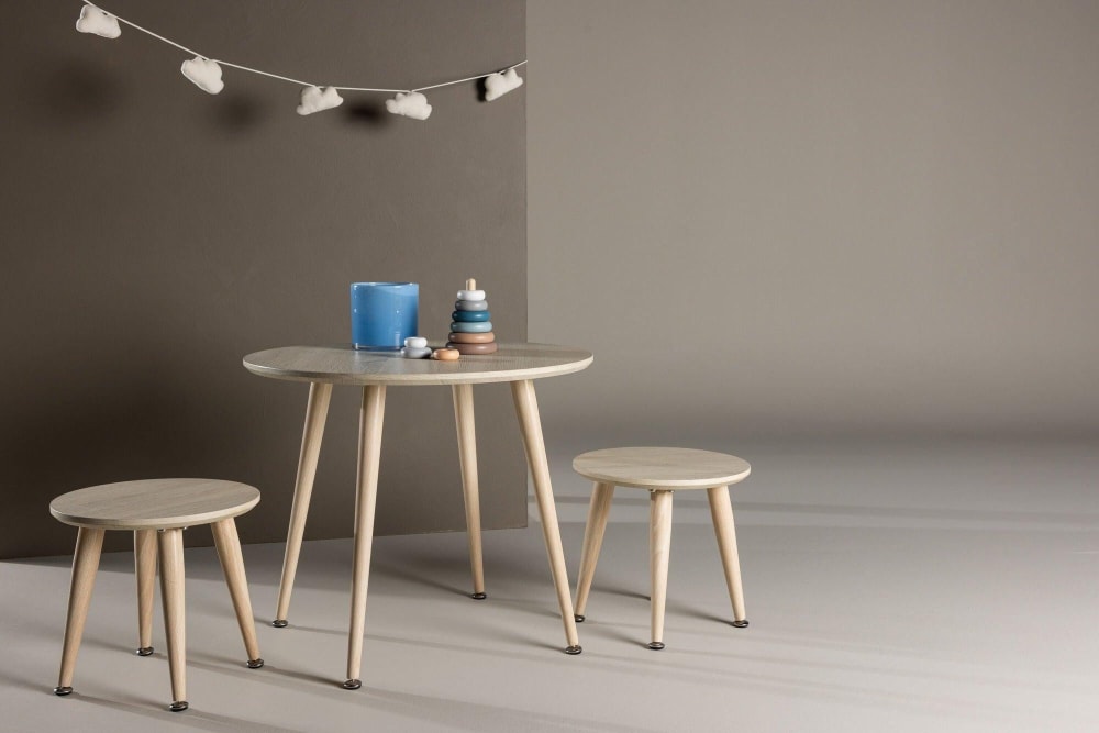 Kindertisch-Set Kids, Weiß (FSC 100%) - Maisons Du Monde