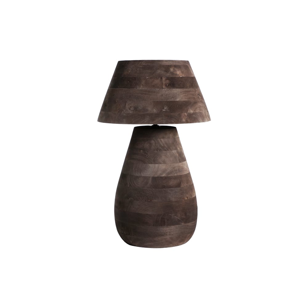 Lampe de salon en bois de mangue marron 38x38x60 cm
