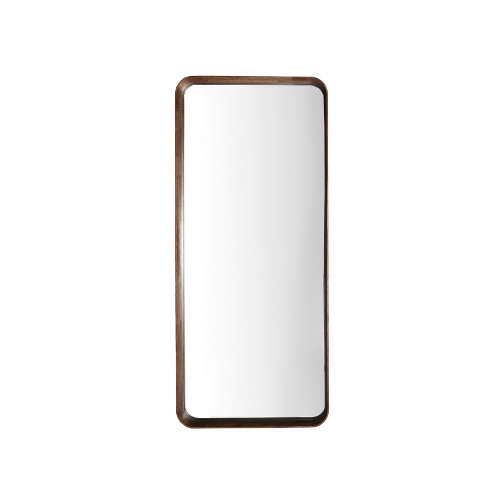 Miroir en bois d’hévéa marron 42x3x120 cm