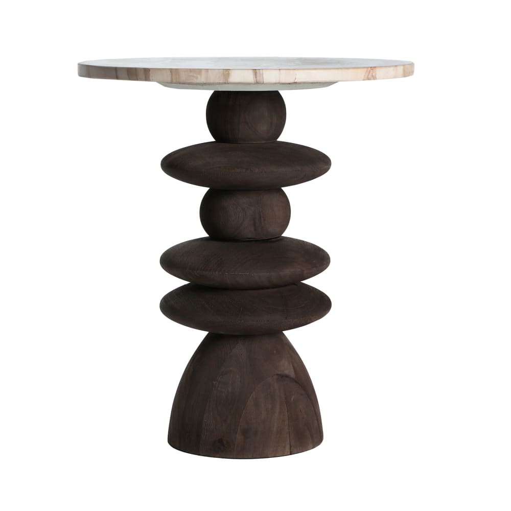 Table basse en bois de mangue marron  45x45x50 cm