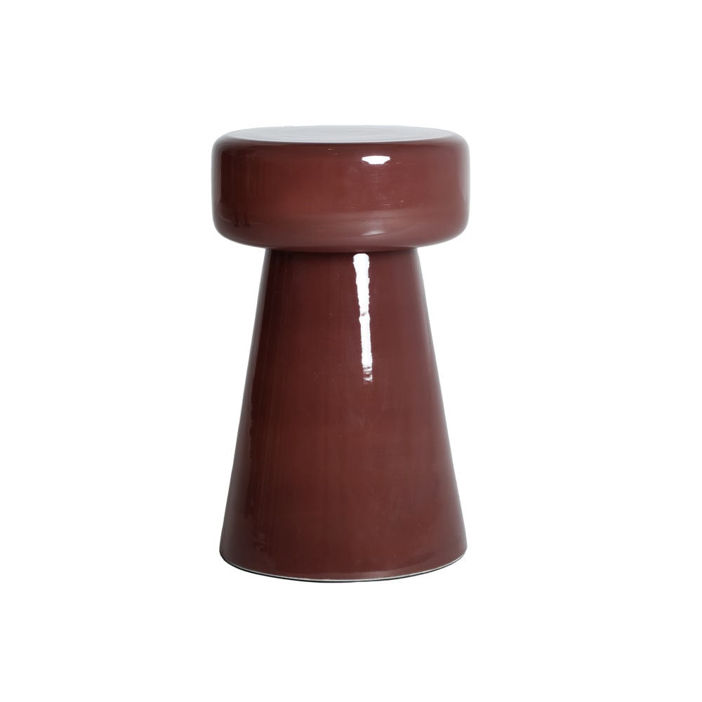 Table basse en verre marron brillant 29x29x48 cm