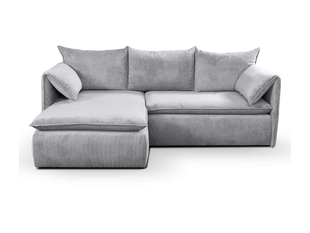 Canapé d'angle velours 4 places gris