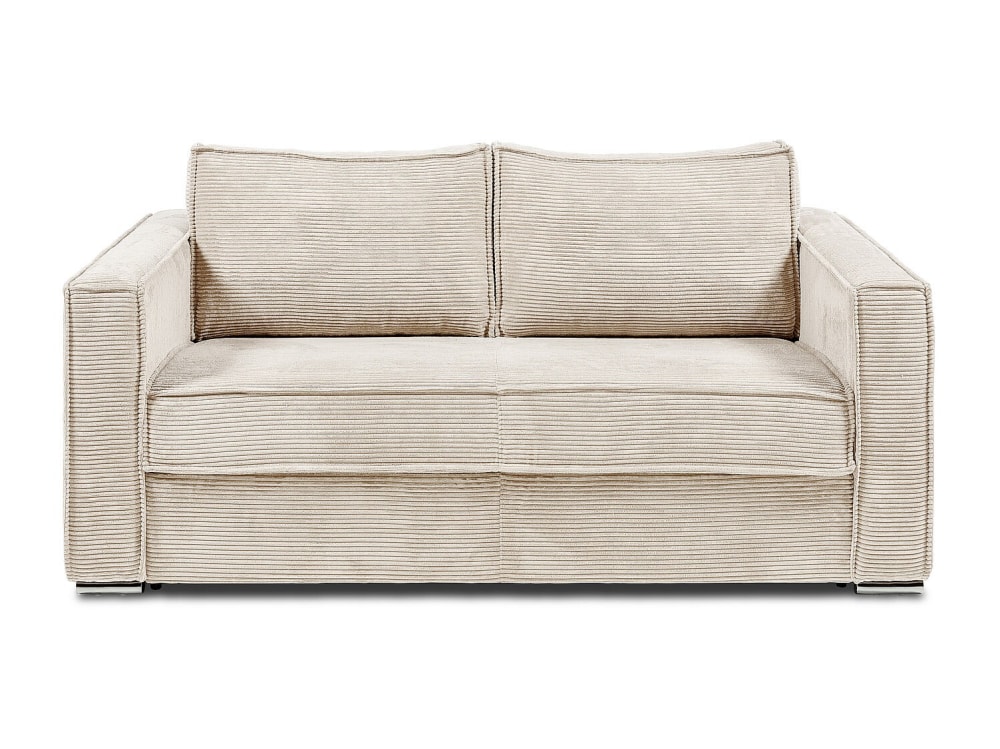 Canapé convertible velours 3 places beige