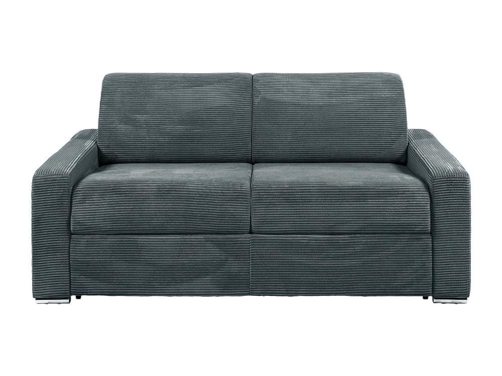 Canapé convertible velours 3 places gris anthracite