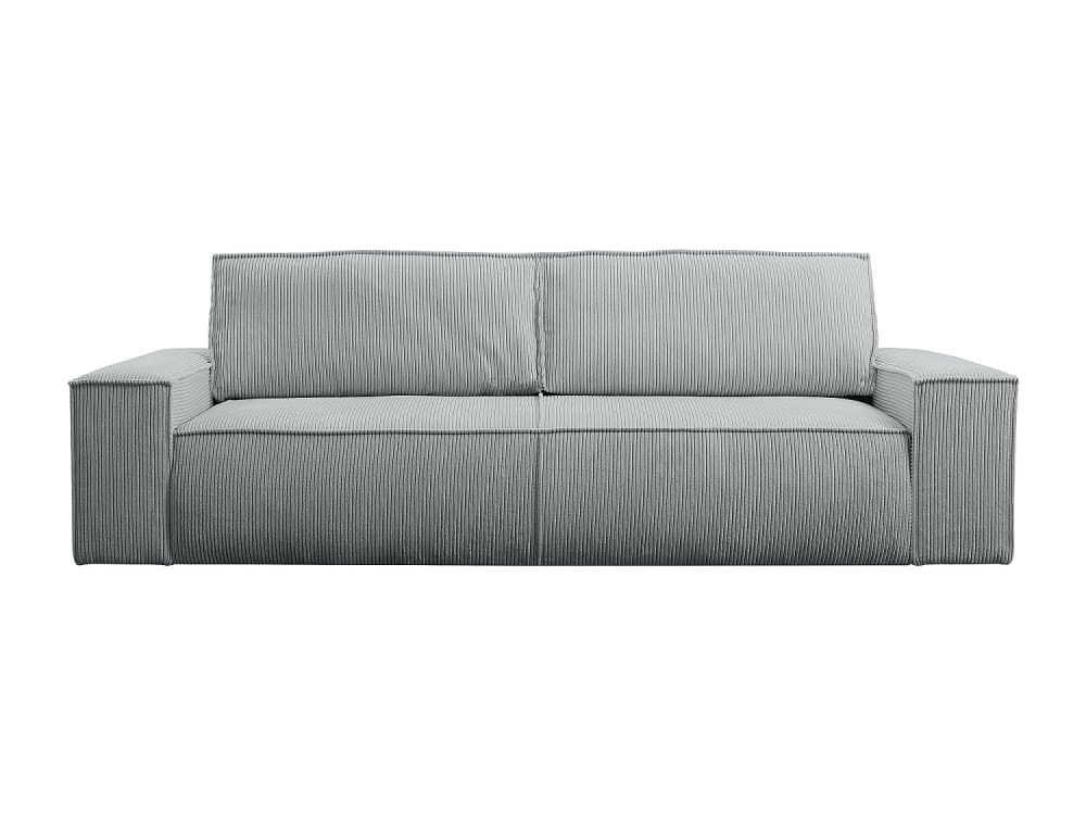 Canapé convertible velours 4 places gris clair