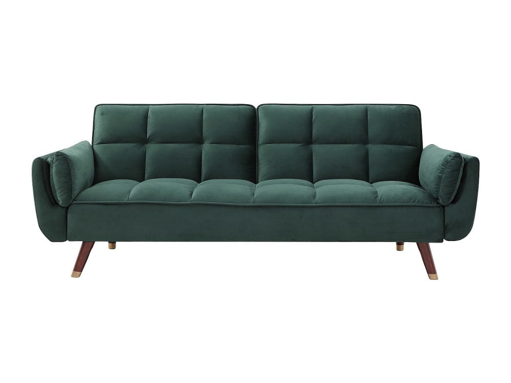 Canapé convertible velours 3 places vert