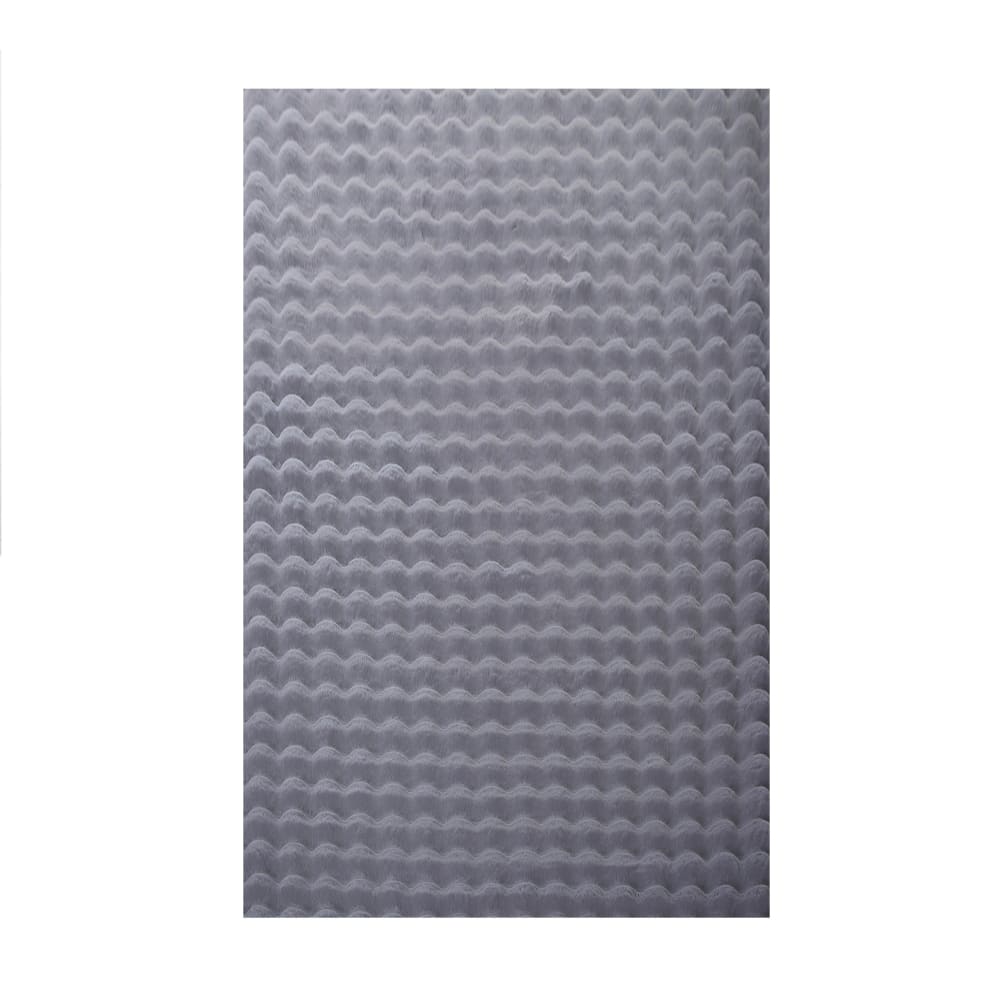 Tapis doux aspect bulles gris foncé 80x150