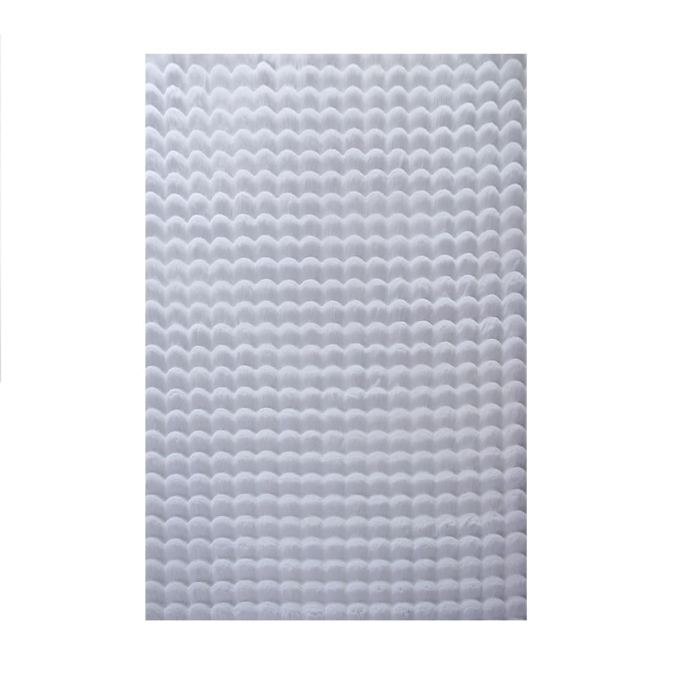Tapis doux aspect bulles gris 80x150
