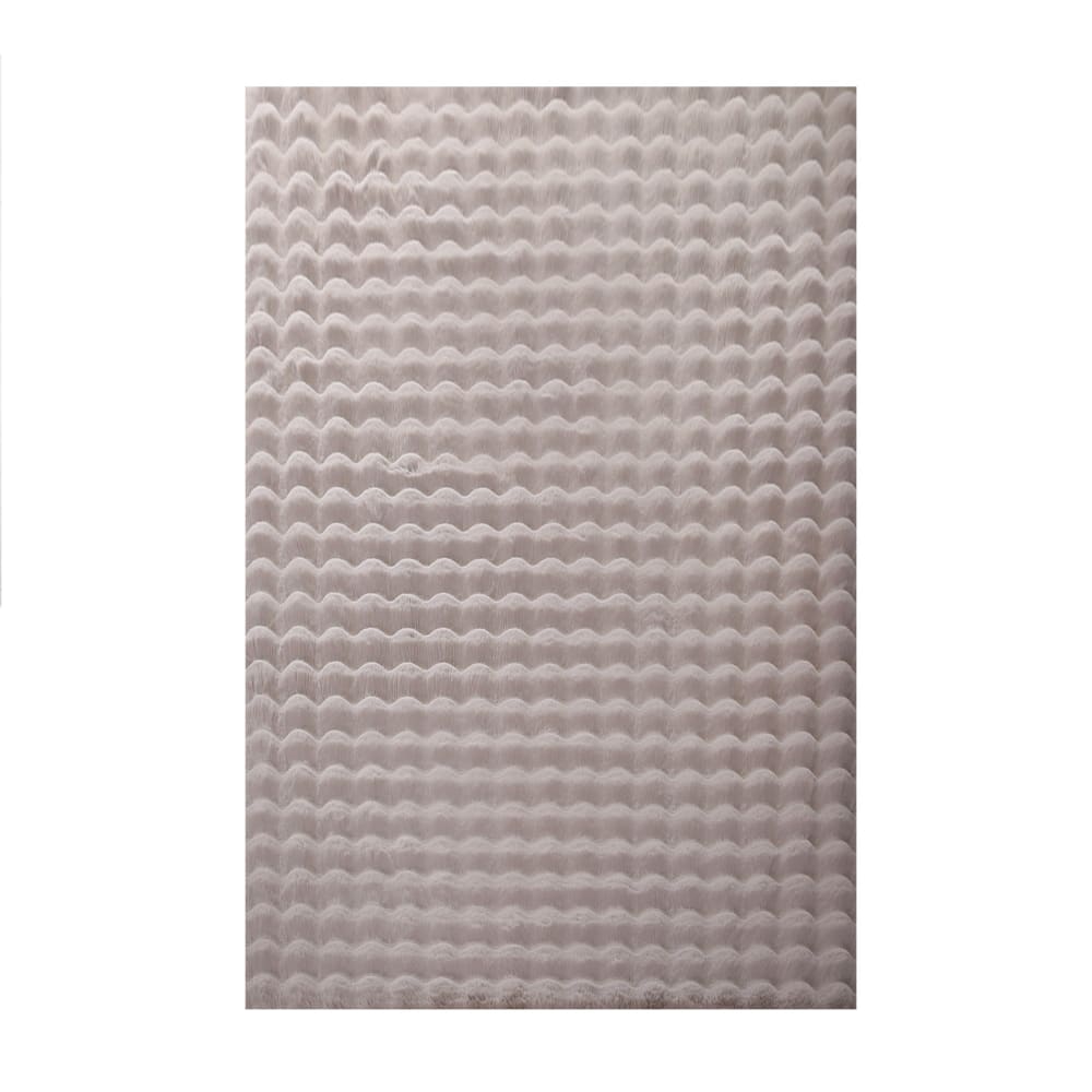 Tapis doux aspect bulles beige 80x150