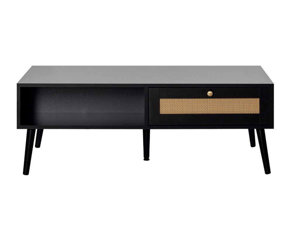 Table basse style contemporain 110 cm noir