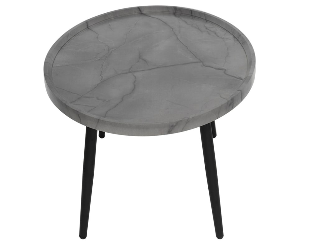 Table basse effet marbre 80 cm gris Table basse effet marbre 80 cm gris