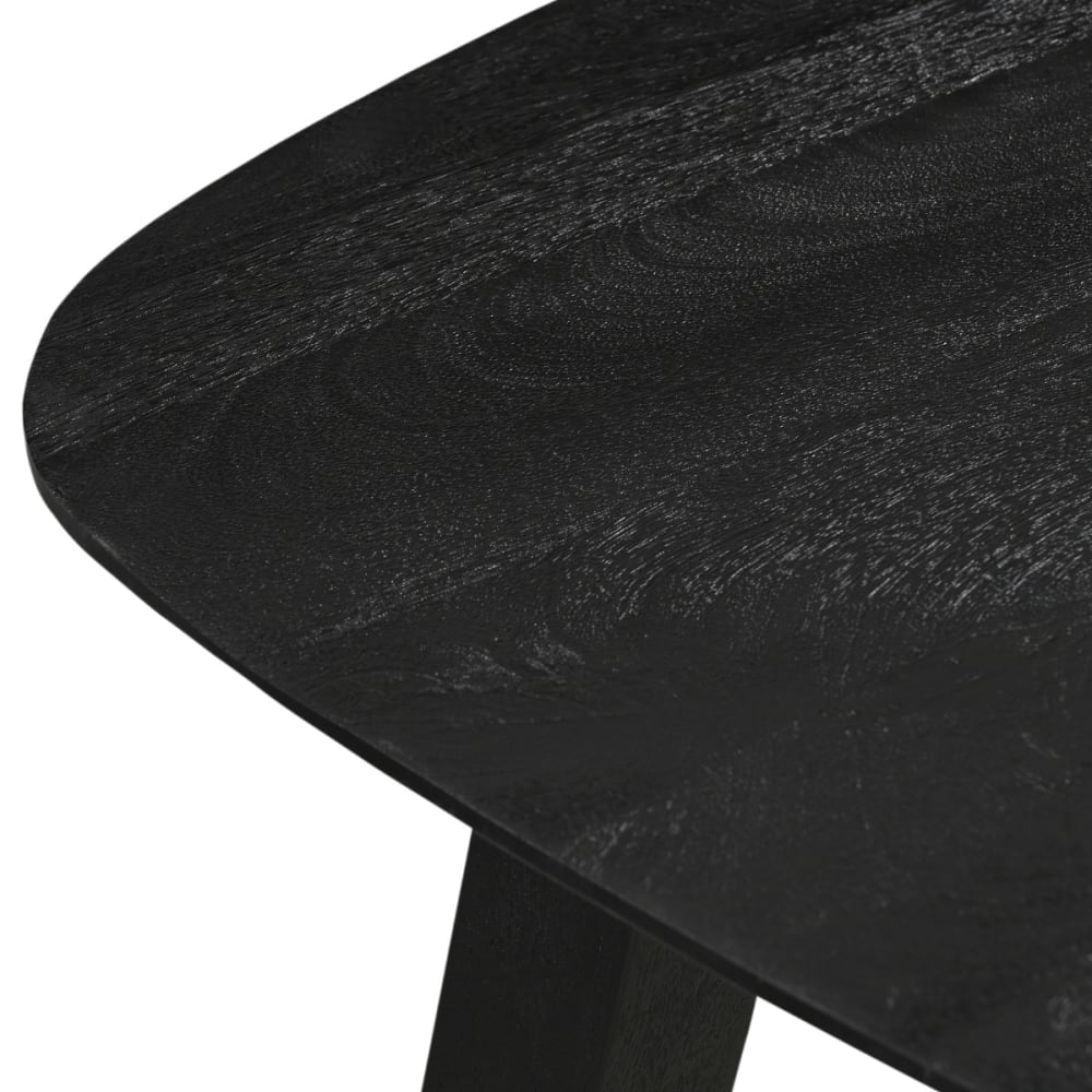 Giga Meubel Esstisch oval aus Mangoholz 200cm, schwarz - -