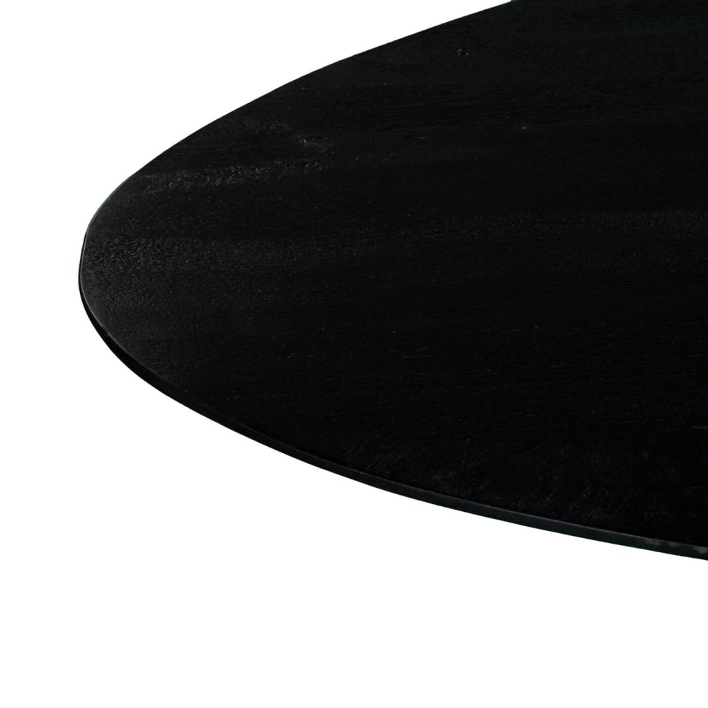 Giga Meubel Dreieckiger Esstisch aus Mangoholz 200x120cm, schwarz - -