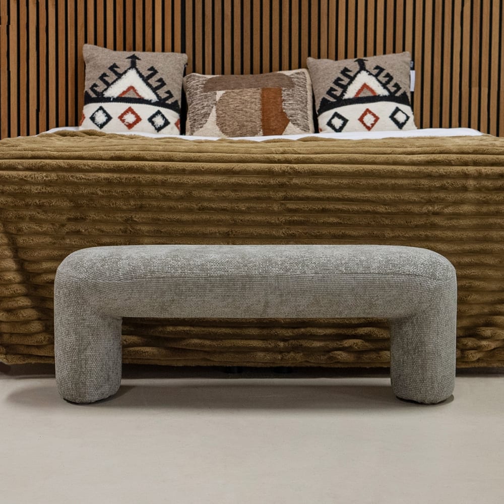 Flurbank aus Stoff 110cm, taupe - Maisons Du Monde