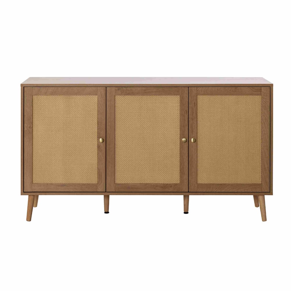 Buffet bas contemporain 140 cm bois
