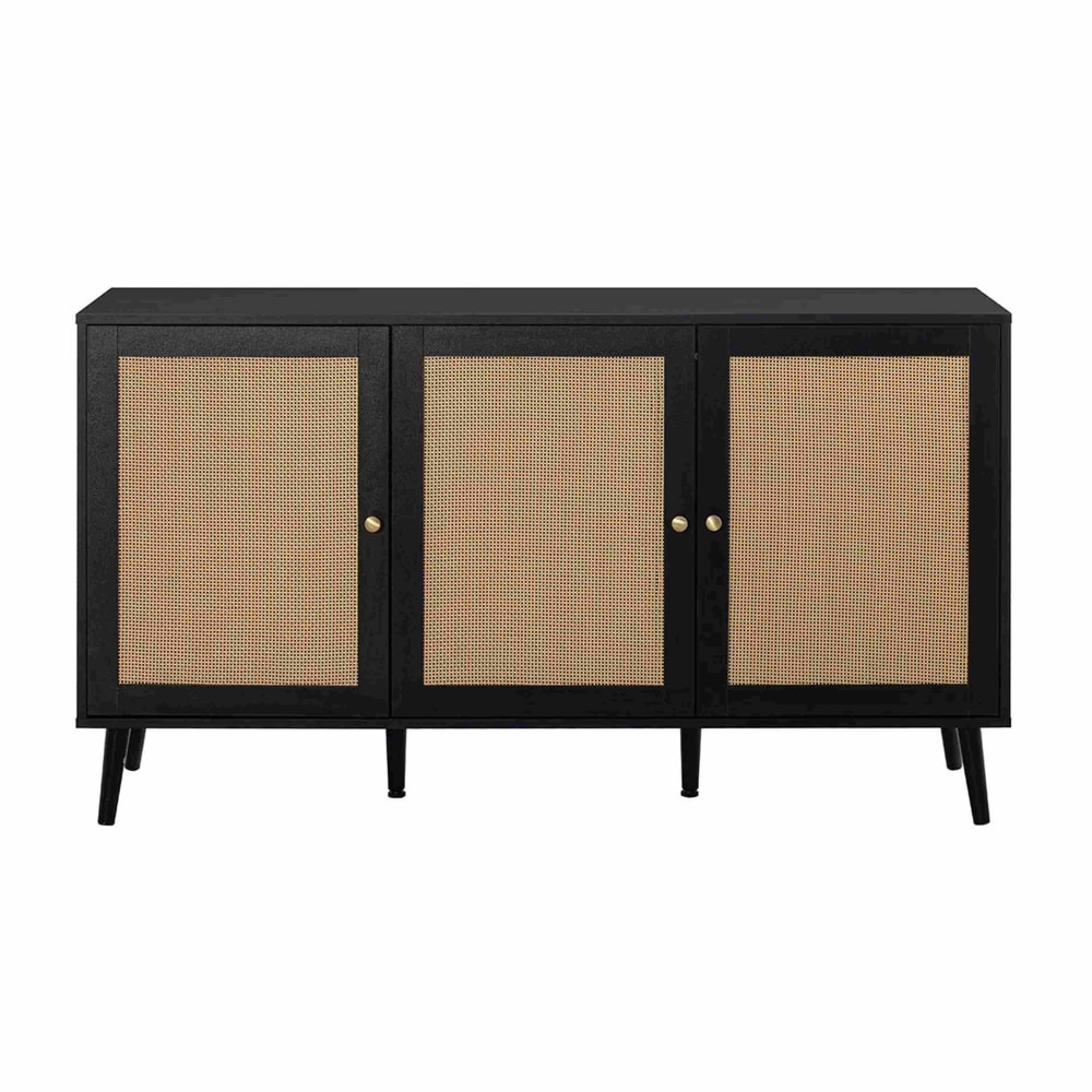Buffet bas contemporain 140 cm noir