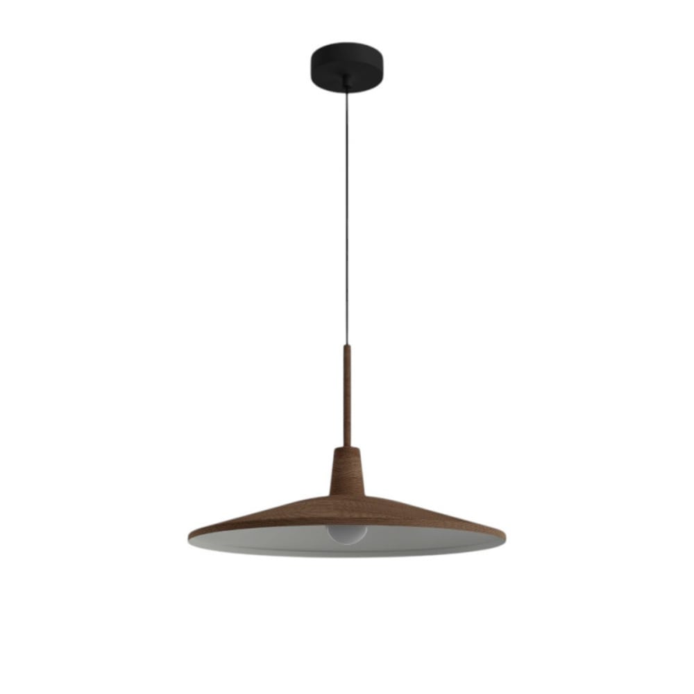 Suspension cuisine métal effet noyer