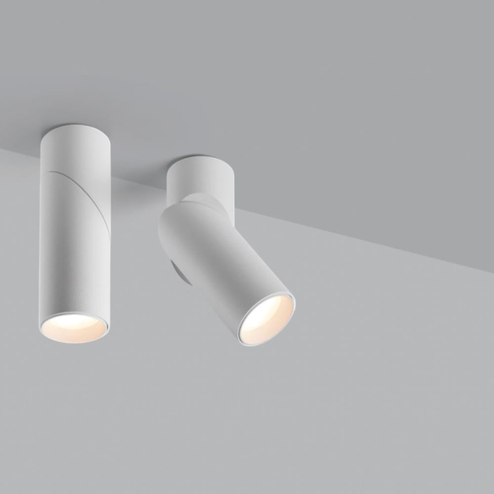 Plafonnier spot articulé salle de bain métal blanc — vue 3