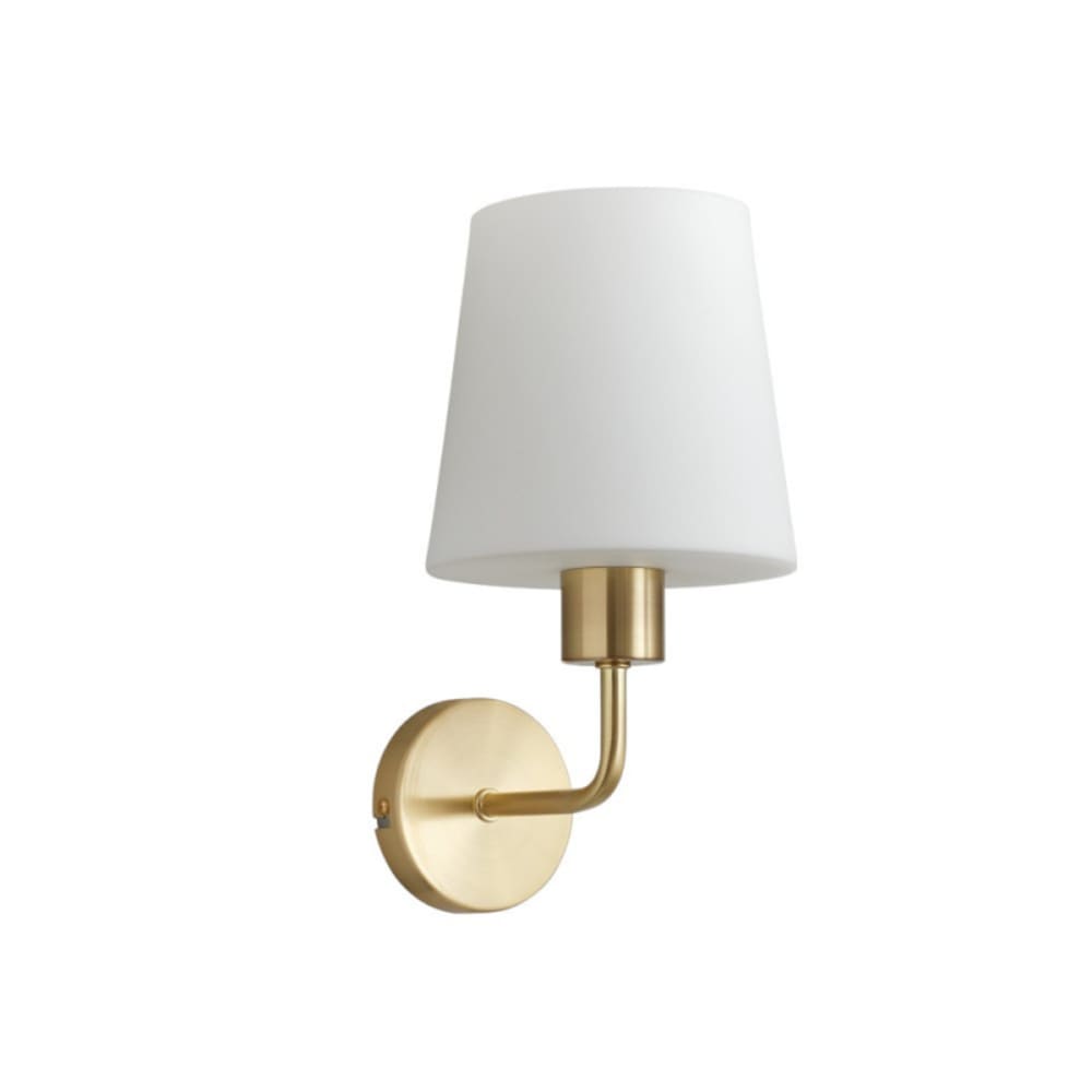 Applique laiton abat-jour verre