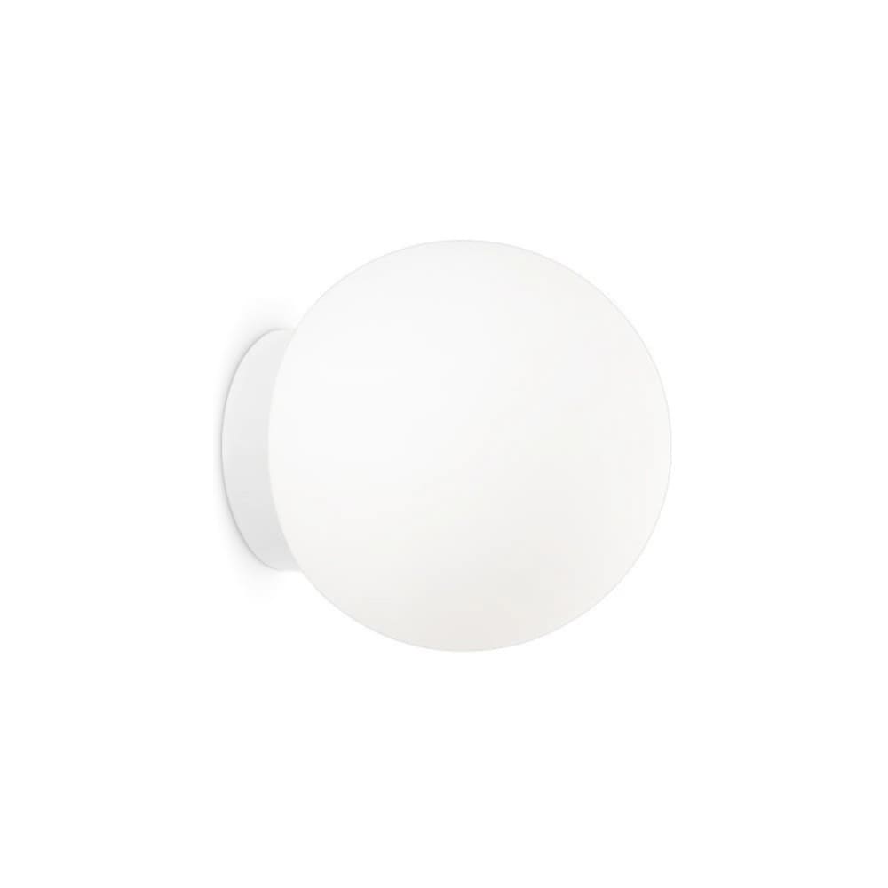 Grande applique globe blanc verre soufflé