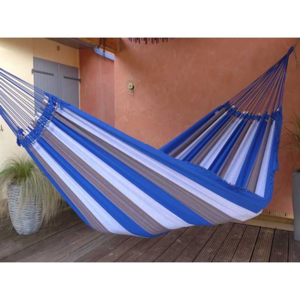 Hamac XXL en coton bleu